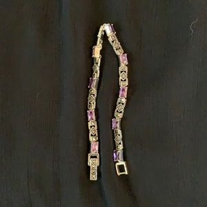 Sterling silver, amethyst tennis bracelet